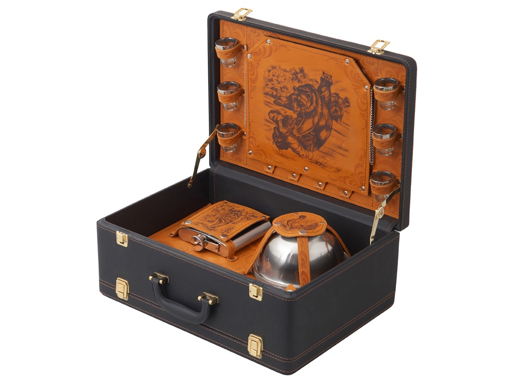 Подарочный набор (темно-коричневый, рыжий)