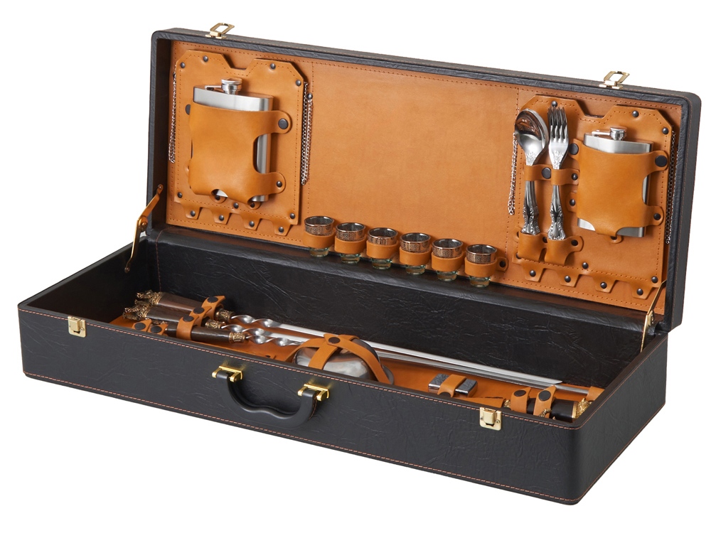 Подарочный набор (темно-коричневый, рыжий)