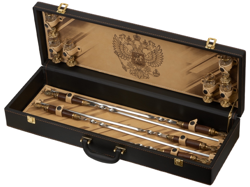 Набор Подарочный (прозрачный, серебристый, коричневый, темно-коричневый)