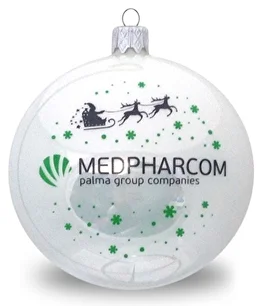 елочный шар с логотипом