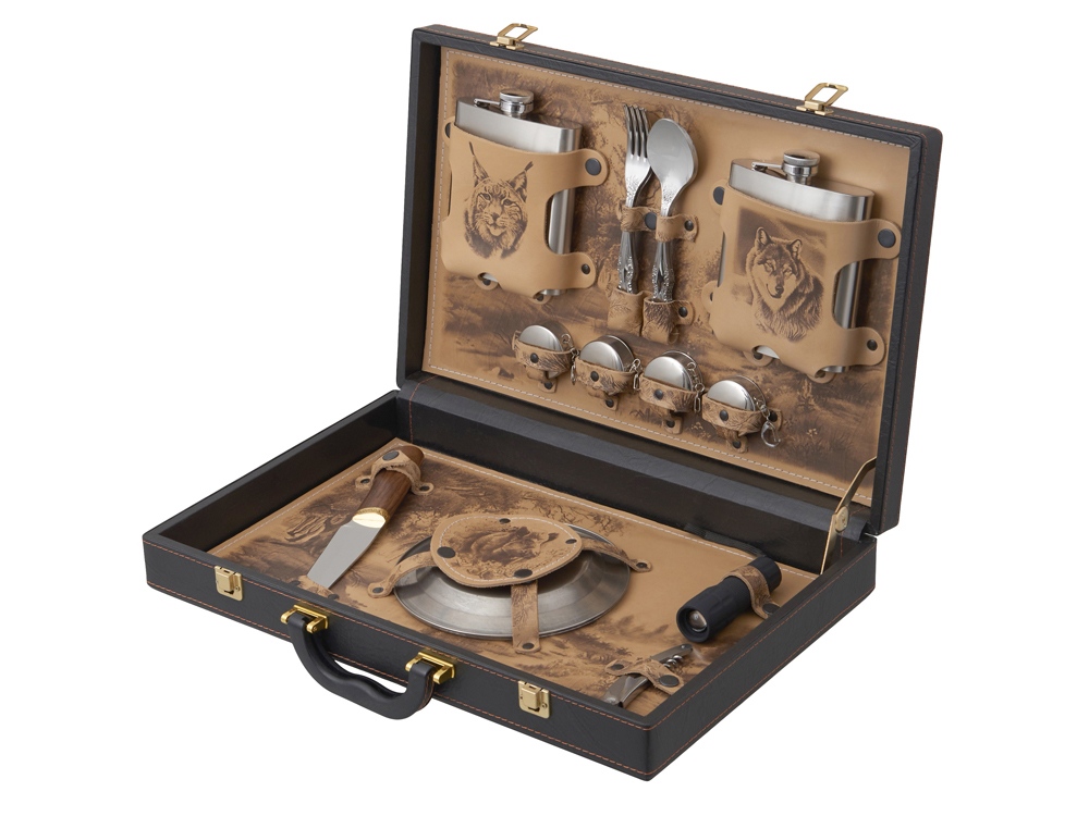 Подарочный набор (темно-коричневый, бежевый)