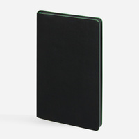 Ежедневник Trait, недатированный, черный с зеленым